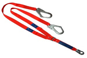 Twin Access Shock Absorbing Lanyard with Scaffold Hooks CODE - SS3058